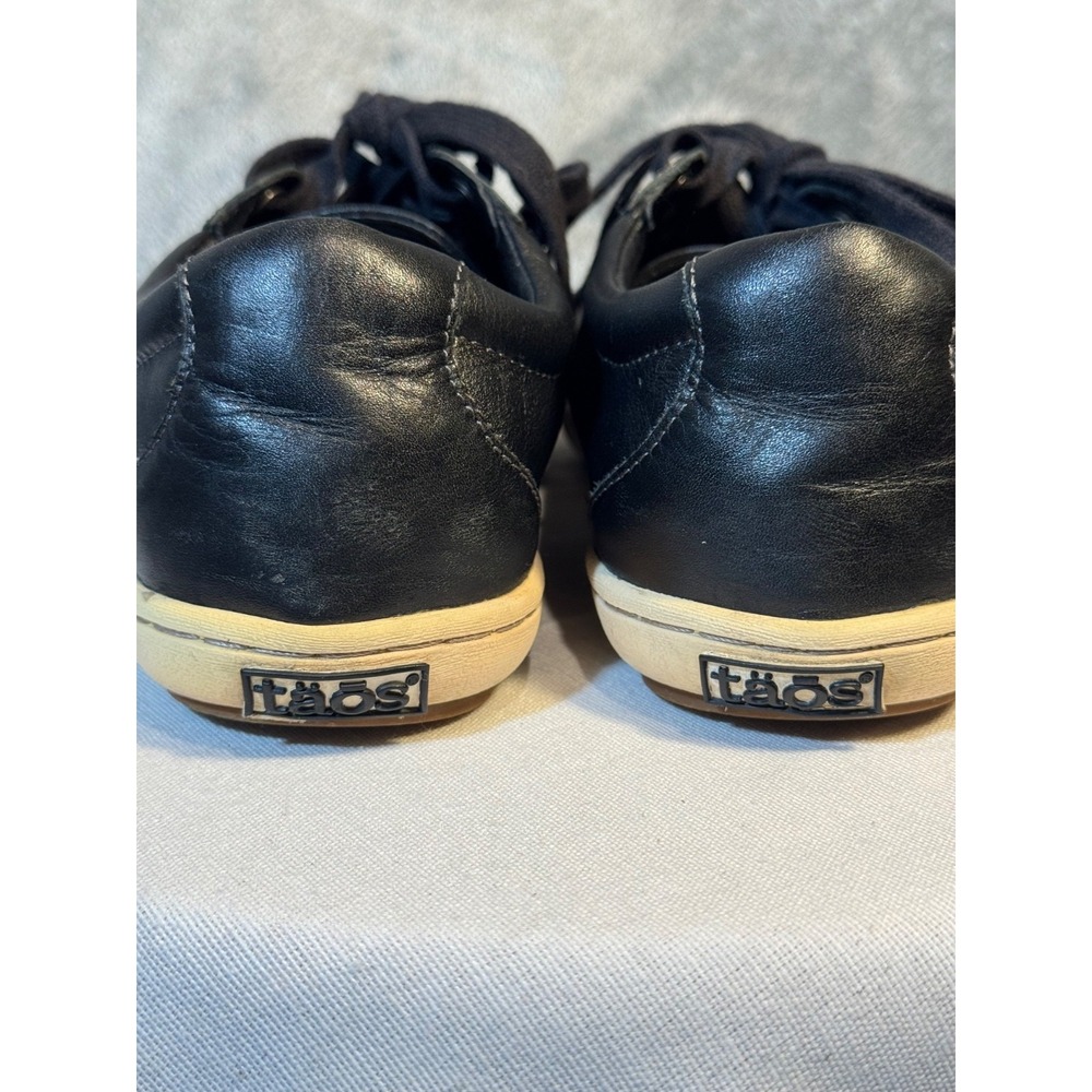 Taos Plim Soul Lux Women Sneaker Black Leather Lace Up Sz 7 comfort walking shoe - Picture 6 of 10